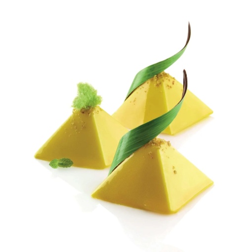Silicon Pyramid Single Portion Pyramid 6.5 x 6.5 x H 3.5 cm, 35 cavities, 61 ml, (SQ010)