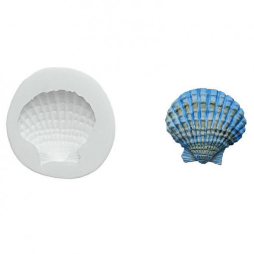Silicone Shell mould, 4.4 x 4.7 cm (SLK077)