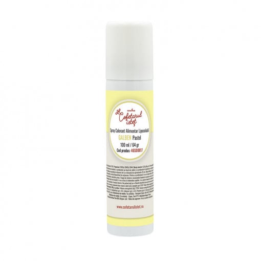 SPRAY Пастелно жълто - мастноразтворим хранителен оцветител 100 ml