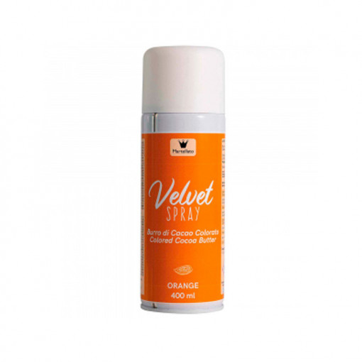 SPRAY VELVET - оранжев хранителен оцветител без Е171, 400 ml