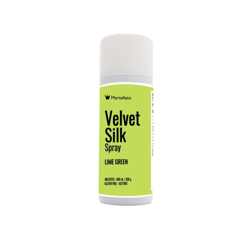 SPRAY VELVET VELVET Silk - зелен лайм оцветител за храни, 400 ml