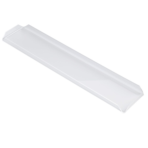 Straight Edged Tray, Satin Plexiglas, 50 x 10 x H 2 cm