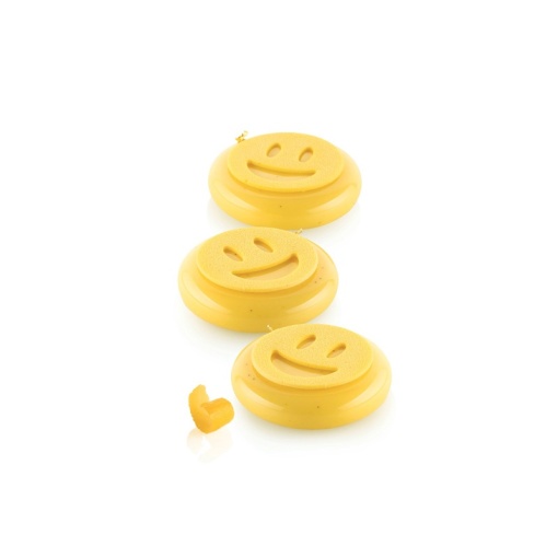 Szilikon Decor Top/Insertion forma, Smiley Face Ø 5 x H 0,2 cm, 7 üreg, 2 ml