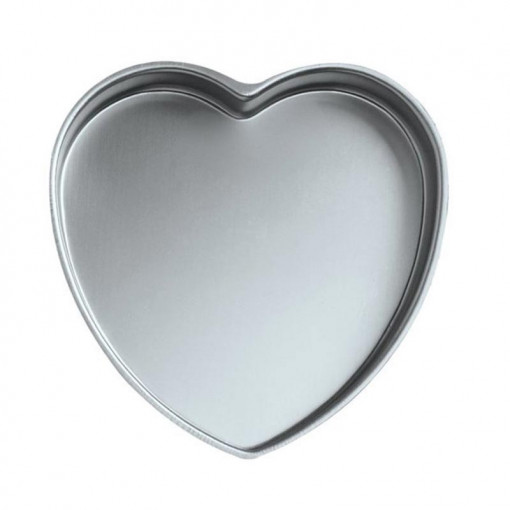 Tava Blat Inima Margini Drepte, Ø 15 x H 5 cm,Aluminiu Anodizat