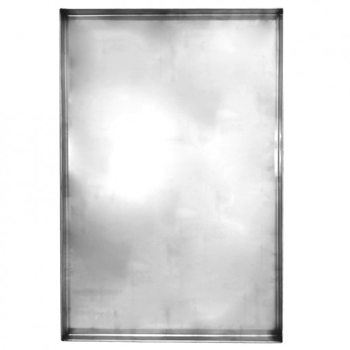 Tava Inox Neperforat - 4 Margini, 60 x 40 x H 2 cm