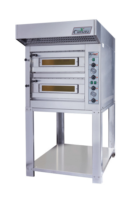 Модулна електрическа фурна за пица, FCR, 2 камери за печене, 620mmx650mmx180(h) mm