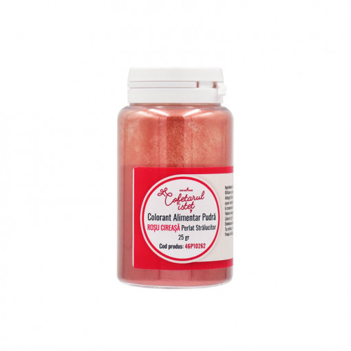 Прах за оцветяване на храни Pearly Red Cherry 25 gr