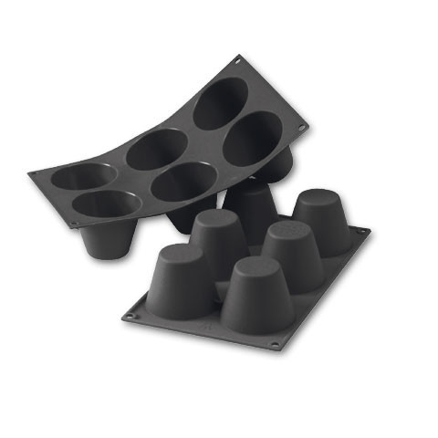 Силиконова форма за мъфини Ø7,5xh6cm, 6 кухини