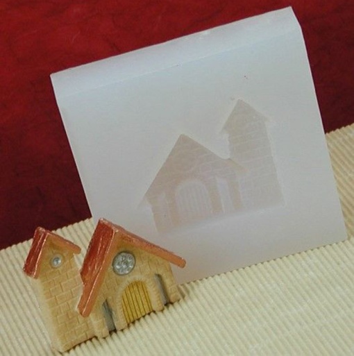 Силиконова форма за църква, 5,6 x 5 cm