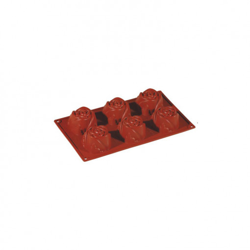 Силиконов калъп за рози Ø7.5xh4cm, 6 кухини