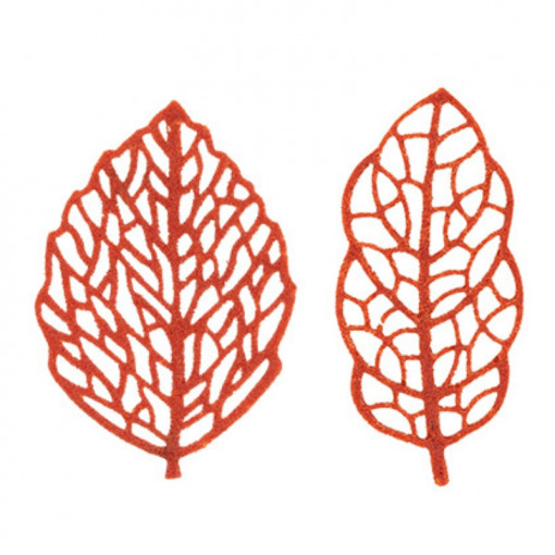 Силиконов калъп NaturaE Leaves 2 модела 6,6 x 3 x H 0,15 cm, 24 кухини