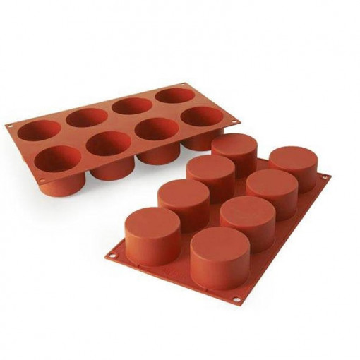 Силиконов цилиндър с форма Ø6.3xH4cm, 8 кухини (SF119)