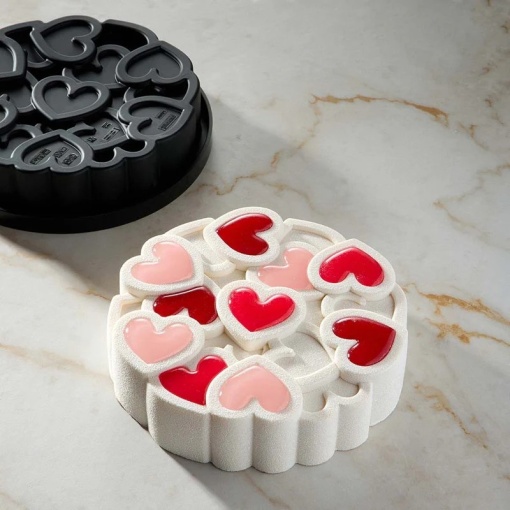 3D Silicon Cake Tin Eros Mini Ø 18 x H 4.5 cm, 1000 ml