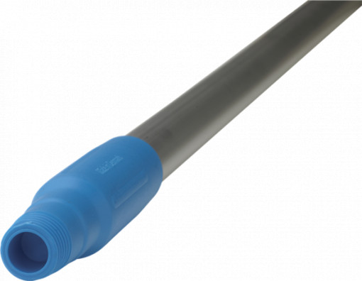 Aluminium Universal Handle with Blue Plastic, Ø 2.5 x W 146 cm