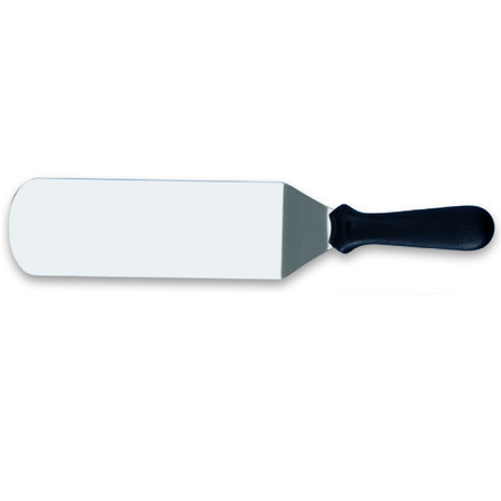 Angled Stainless Steel Spatula with Plastic Handle, Rigid Blade L 21 x 7.5 cm