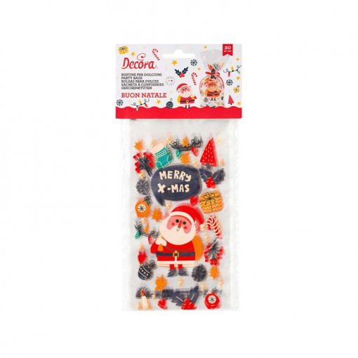 Bags S with base, cellophane, 12.5 x 3 x H 24 cm, Set of 20 pcs