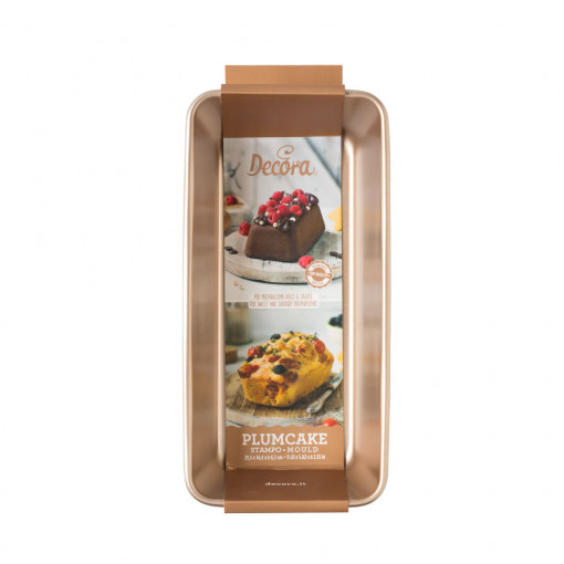 Chec Tray, Cozonac with Evatised Edges, 29.5 x 14.8 x H 6.5 cm, Non-stick Metal