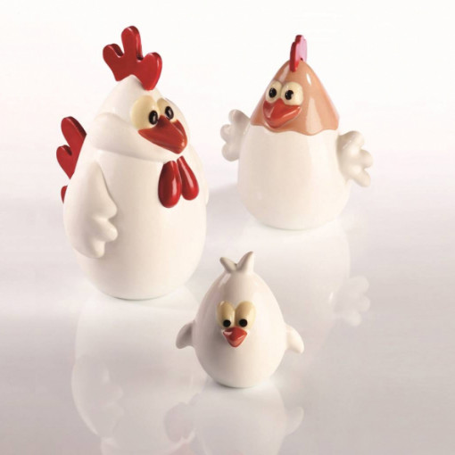 Chicken Family 3D, 3 Modele - Kit Matrite Plastic 3 Subiecte