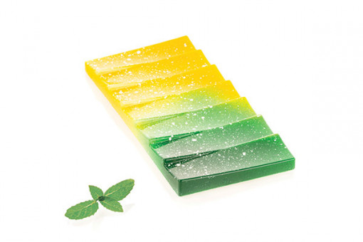 Chocolate bars 15 x 7 x H 1.1 cm - Polycarbonate mould Wave, 3 cavities (CH002)