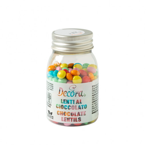 Colourmix csokoládé lapított gyöngyök Ø 10 mm, 80 gr