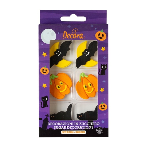 Decor Sugar Decor - Halloween figurák Ø 3 cm, 3 modell, 6 db