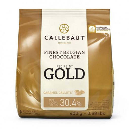 Fehér csokoládé karamellel 30,4% Barry Callebaut, 0,4 kg