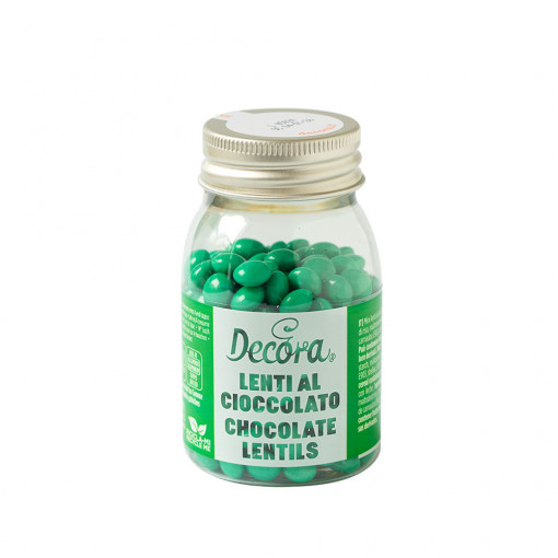 Flattened Pearls Green Chocolate Leaf Ø 10 mm, 80 gr