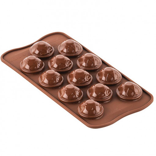 Forma Silicon Praline Craniu Ø 3 x H 2.1 cm, 10 ml, 12 cavitati (SCG55)