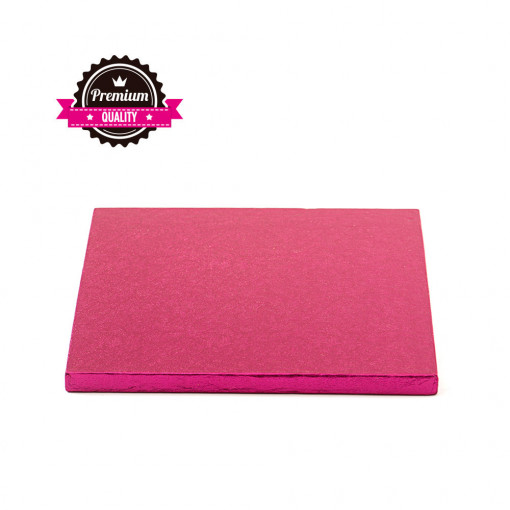 Fuchsia Square Cake Dish, 25 x 25 x H 1.2 cm