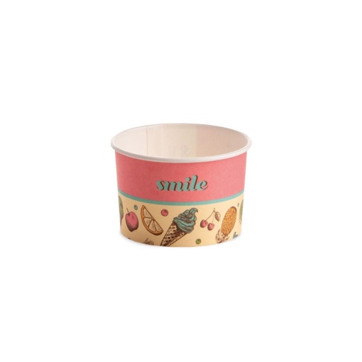 Groovy Cardboard Ice Cream Cup, Ø 7.3 x H 4.7 cm, 120 ml, Set 57 pcs