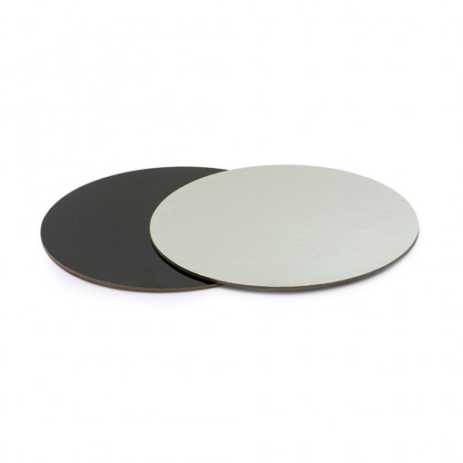 Kerek tortalap 2 lány, fekete/ezüst, Ø 32 x H 0.3 cm