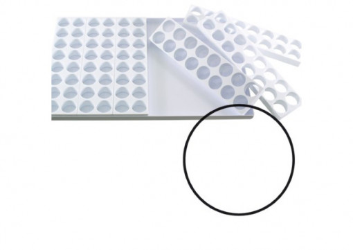 Mignon Round Ø 4,2 x H 2,5 cm - комплект от 6 форми за оформяне на 96 продукта, тава 60 x 40 cm