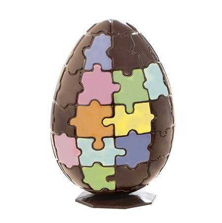 Oua Ø 10 x H 15cm Puzzle - Polikarbonát csokoládéforma, 2 üreggel