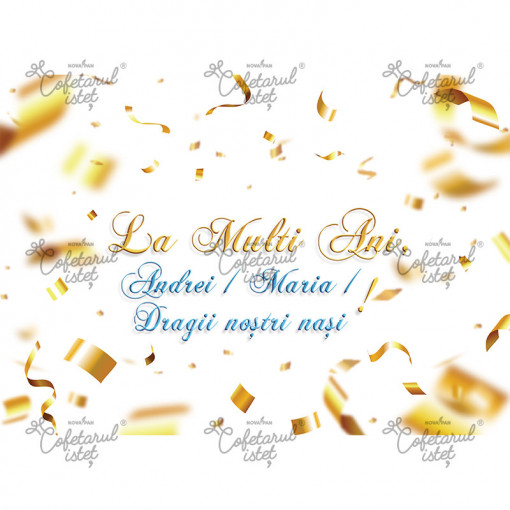 Personalised Printed Waffle Personalised Model 4 Happy Birthday, A4 - Confectioner Istet
