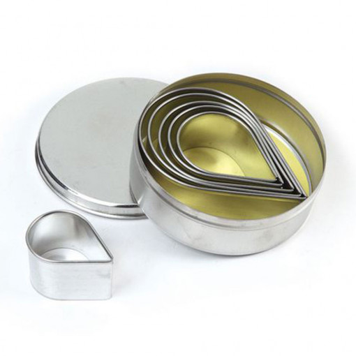 Picatura - Stainless Steel Cutters Ø 4.5 - 9.5 x H 3 cm, Box 6 pcs