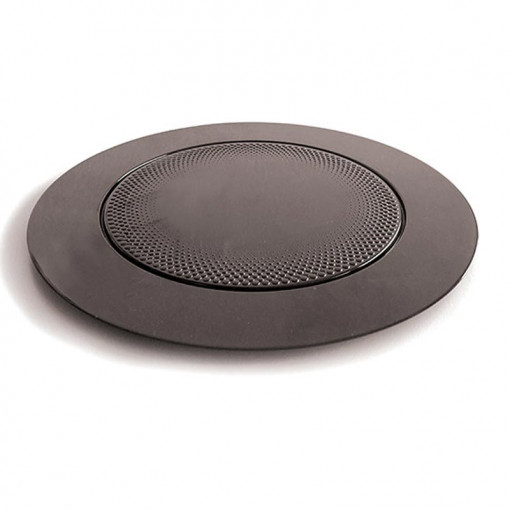 Plastic Cake Display Stand, Round Black Ø 20.5 x H 0.7 cm, Set of 10 pcs