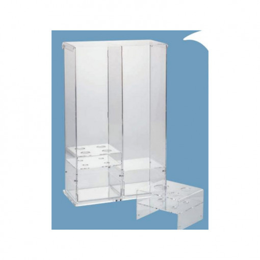 Plexiglas neutral display case Transp. For ice cream cones and glasses 37x18xH58cm