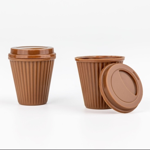 Polikarbonát forma 18 Pralinés pohár + fedél, Ø 3,5 x H 3,5 - 0,6 cm, 5-8 gr, 2 db-os szett