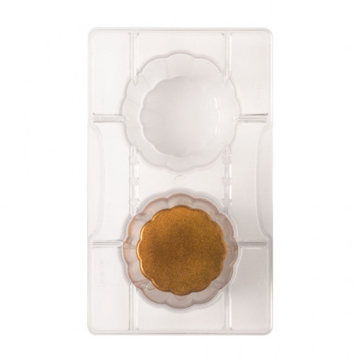 Polycarbonate Chocolate Cosulet Cosulet Mascot Ø 7.5 x H 5 cm, 2 Cavities, 20x12xH2cm