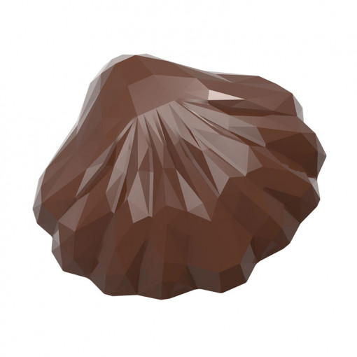 Polycarbonate mould Polycarbonate Clam Shell Diamant 2 Shapes Chocolate 11.6 x 10.95 x H 3 cm, 210 gr