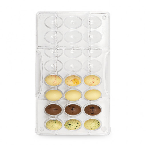 Polycarbonate or chocolate mould, 24 Cavities 2.4x1.7cm