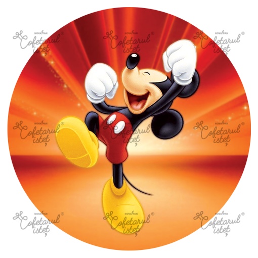 Printed Mickey Mouse Sugar Paste Mickey Mouse Model 6, Ø 20 cm - Confectioner Istet