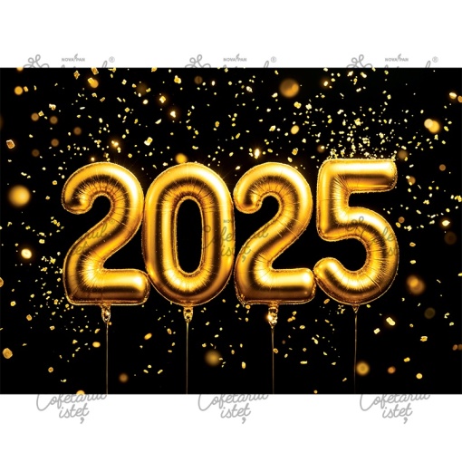 Printed Sugar Paste Celebrations - New Year's Day Model 1, A4 - Confectionary Istet
