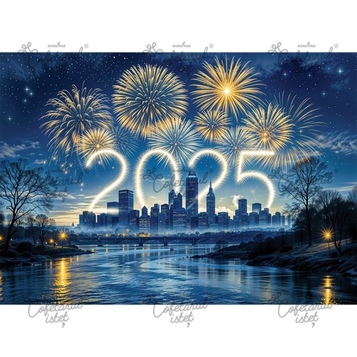Printed Sugar Paste Celebrations - New Year's Day Model 9, A4 - Confectioner Istet