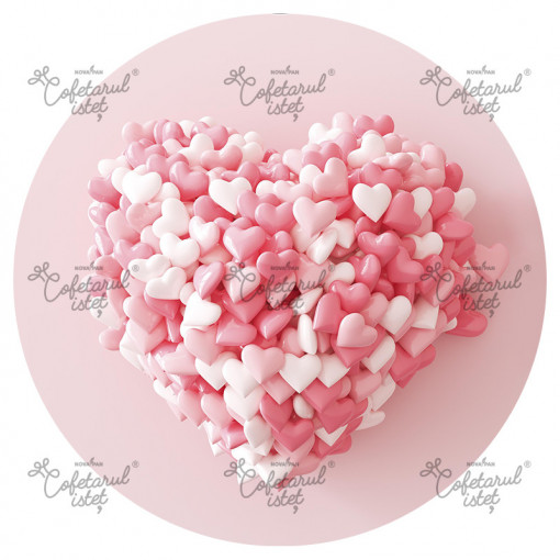 Printed Sugar Paste Valentine's Day Model 2, Ø 20 - Confectioner Istet