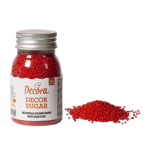 Red Sugar Pearls Ø 1.5 mm, 90 gr