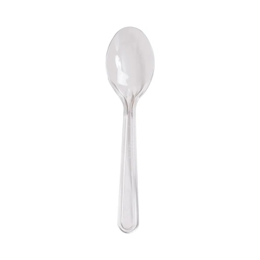 Reusable Transparent PS Ice Cream Spoon, 10 cm, Set 50 pcs