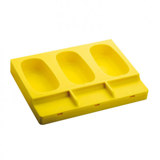Set Tray and 4 Silicone Ice Cream Moulds on Capri stick 12 cavities, 90 ml