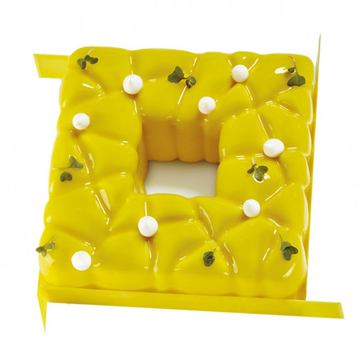Silicon 3D Cake 3D Square 15x15xH5.5cm