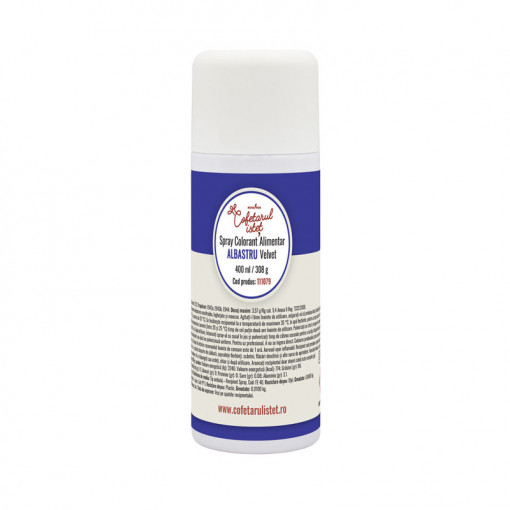 SPRAY VELVET - Син хранителен оцветител 400 ml